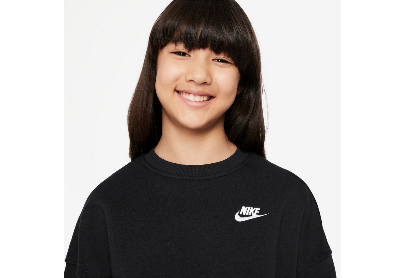 Nike Sportswear Fleecepullover Nike Mädchen Pullover Sportswear Club Fleece Bi FZ9244 – Bild 3 von 3