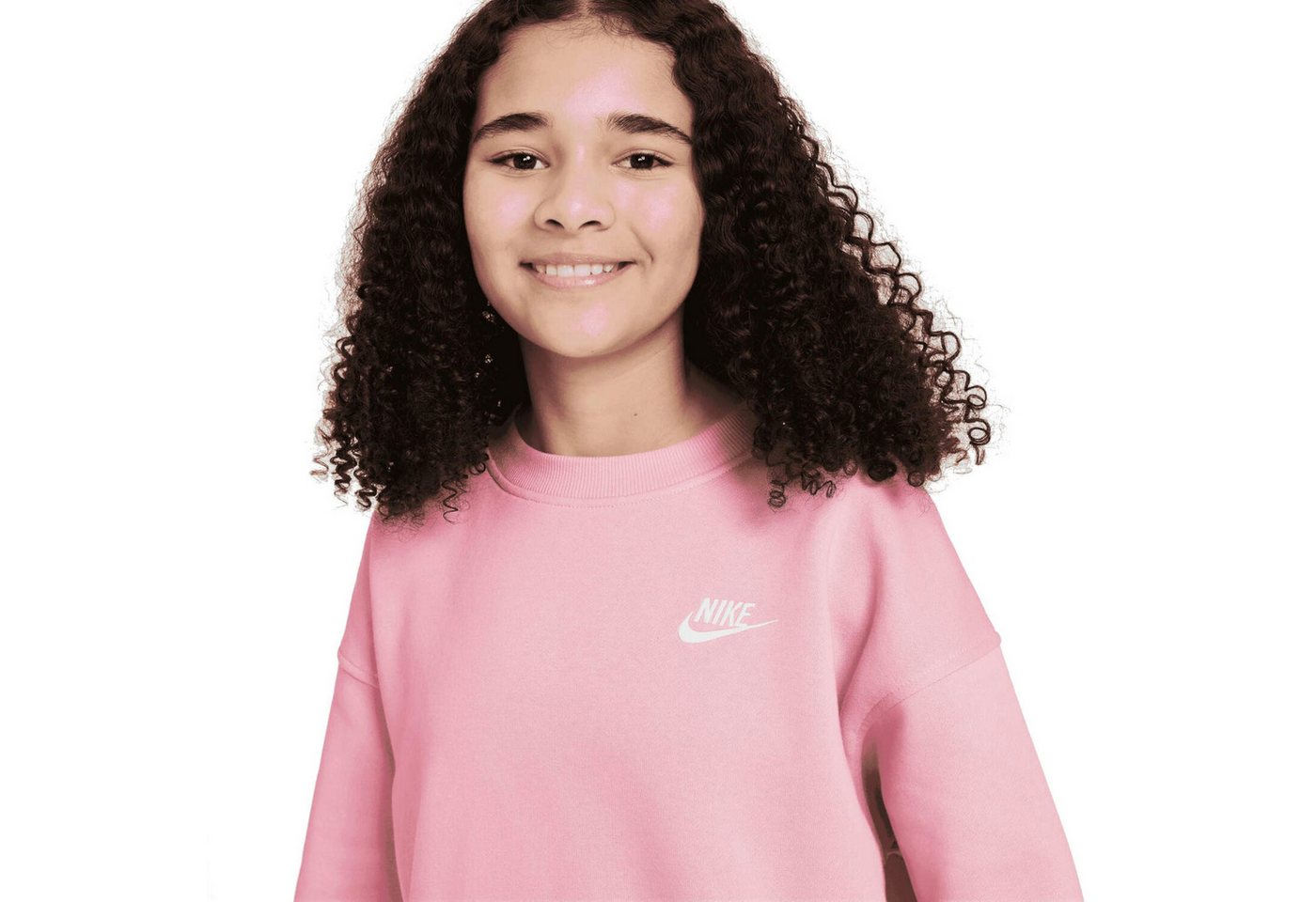 Nike Sportswear Fleecepullover Nike Mädchen Pullover Club Fleece Sweatshirt FD2923 – Bild 3 von 5
