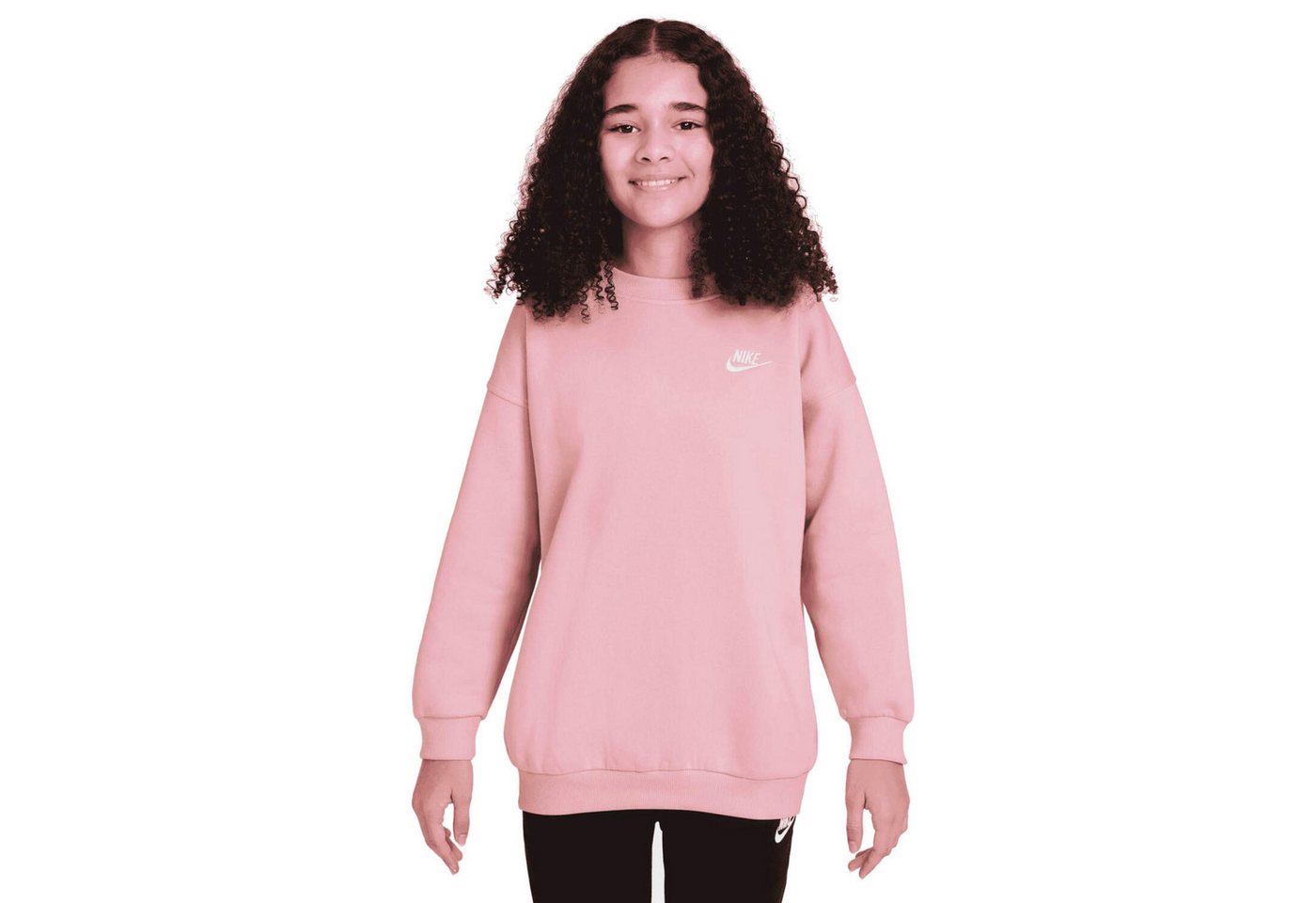 Nike Sportswear Fleecepullover Nike Mädchen Pullover Club Fleece Sweatshirt FD2923 – Bild 4 von 5