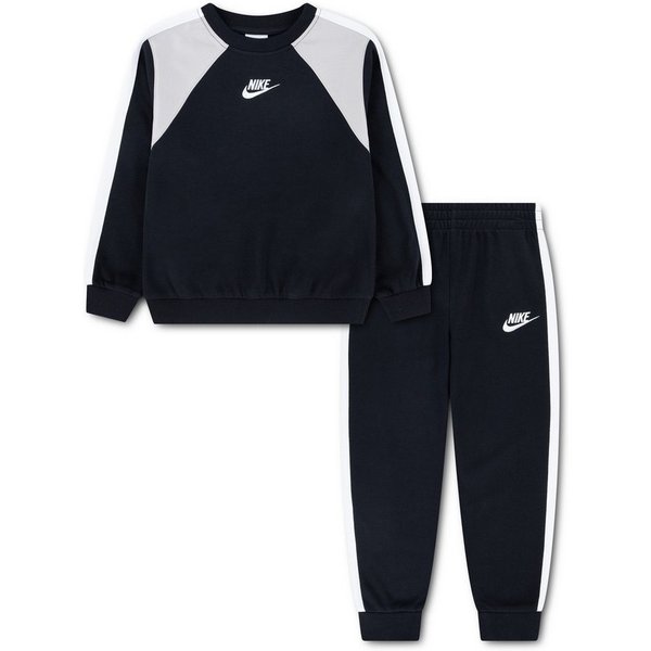 Nike Sportswear Jogginganzug (2-tlg), 2-teiliges Set, aus Baumwollmischung, unifarben mit Farbeinsatz