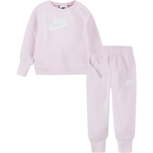 Nike Sportswear Jogginganzug NKN CREW SET (Set, 2-tlg), für Babys, mit Druckknöpfen an der Schulter, aus Polyester, unifarben