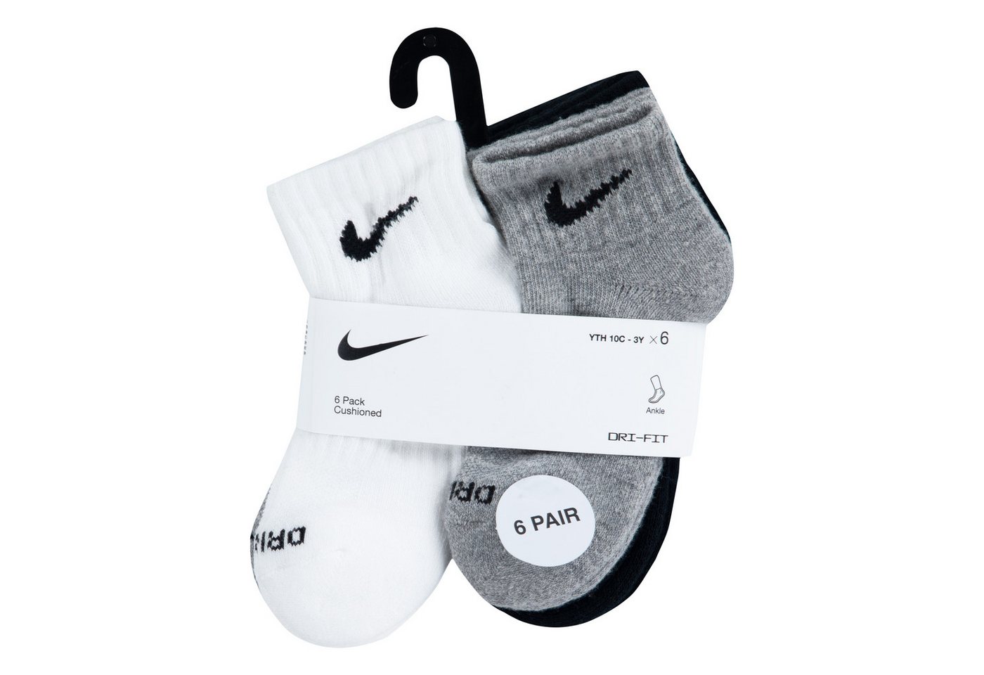 Nike Sportswear Socken NHB DF PERF BASIC QUARTER (6-Paar) 6er-Pack, kurze Form, mit dezentem Logo – Bild 3 von 3