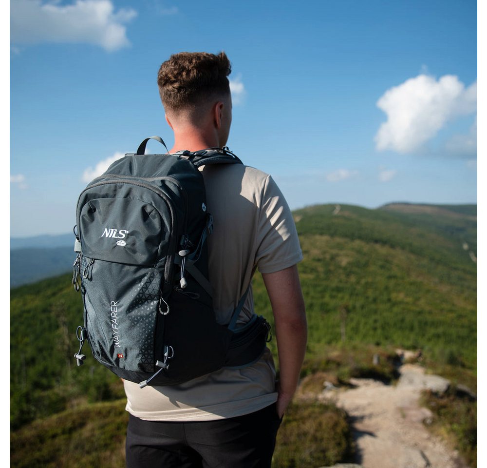 NILS CAMP Trekkingrucksack Wanderrucksack 35 L Freizeitrucksack (1-tlg., Schutz vor Wasser), atmungsaktive Rückenbelüftung für hohen Tragekomfort – Bild 3 von 5