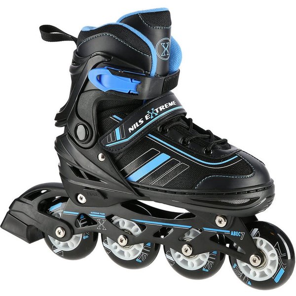 NILS EXTREME Inlineskates Inliner Rollschuhe Schlittschuhe, (Spar-Set, 2-St., 39-43), 2-in-1, größenverstellbar, ABEC 7, Alu-Schiene