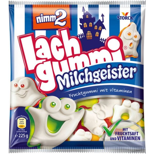 NIMM2 Süßigkeit, nimm2 Lachgummi Milchgeister mit Fruchtsaft und Magermilch 225g