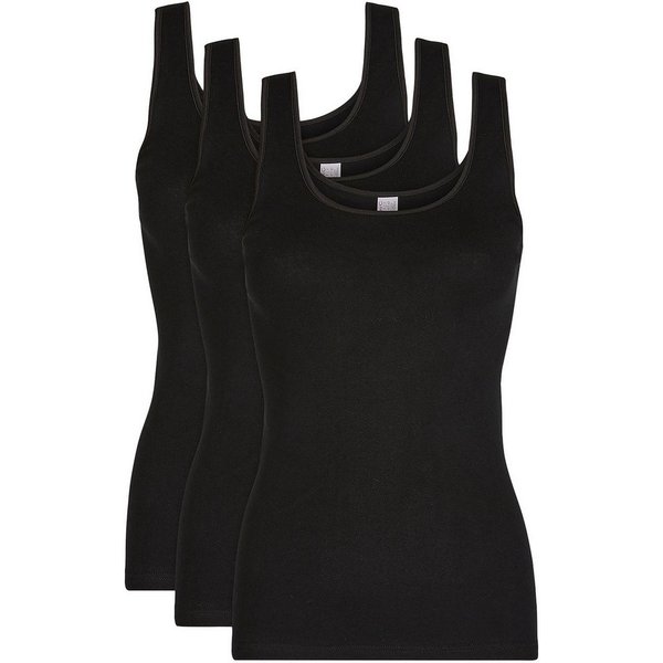 Nina Von C. Achselhemd "Daily" (3er Pack) basic, weich, bequem, eng, Rundhalsausschnitt, breite Träger