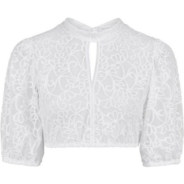 Nina Von C. Dirndlbluse Dirndl-Bluse Simone, halbarm - weiss