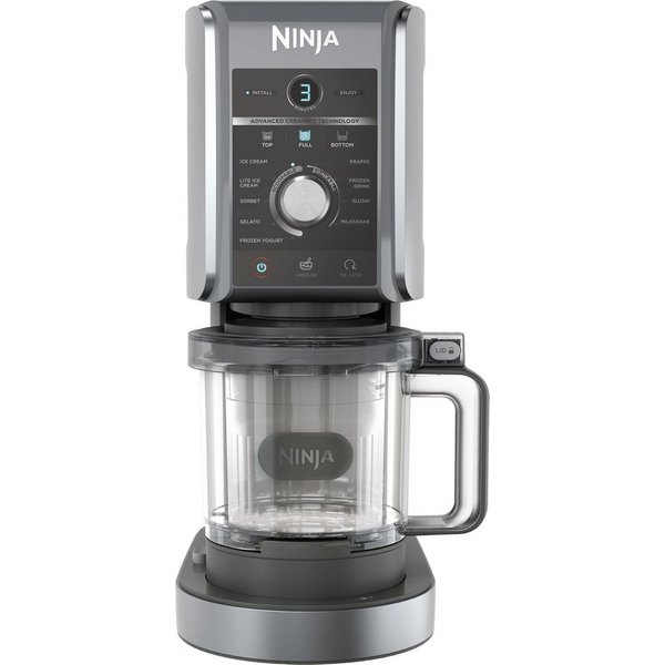 NINJA Eismaschine NC502EU Creami Deluxe, 10-in-1 Eis-und Eisgetränkmaschine, 0,71 l, 800 W, Mit 2x 710 ml Deluxe Behältern und Deckeln