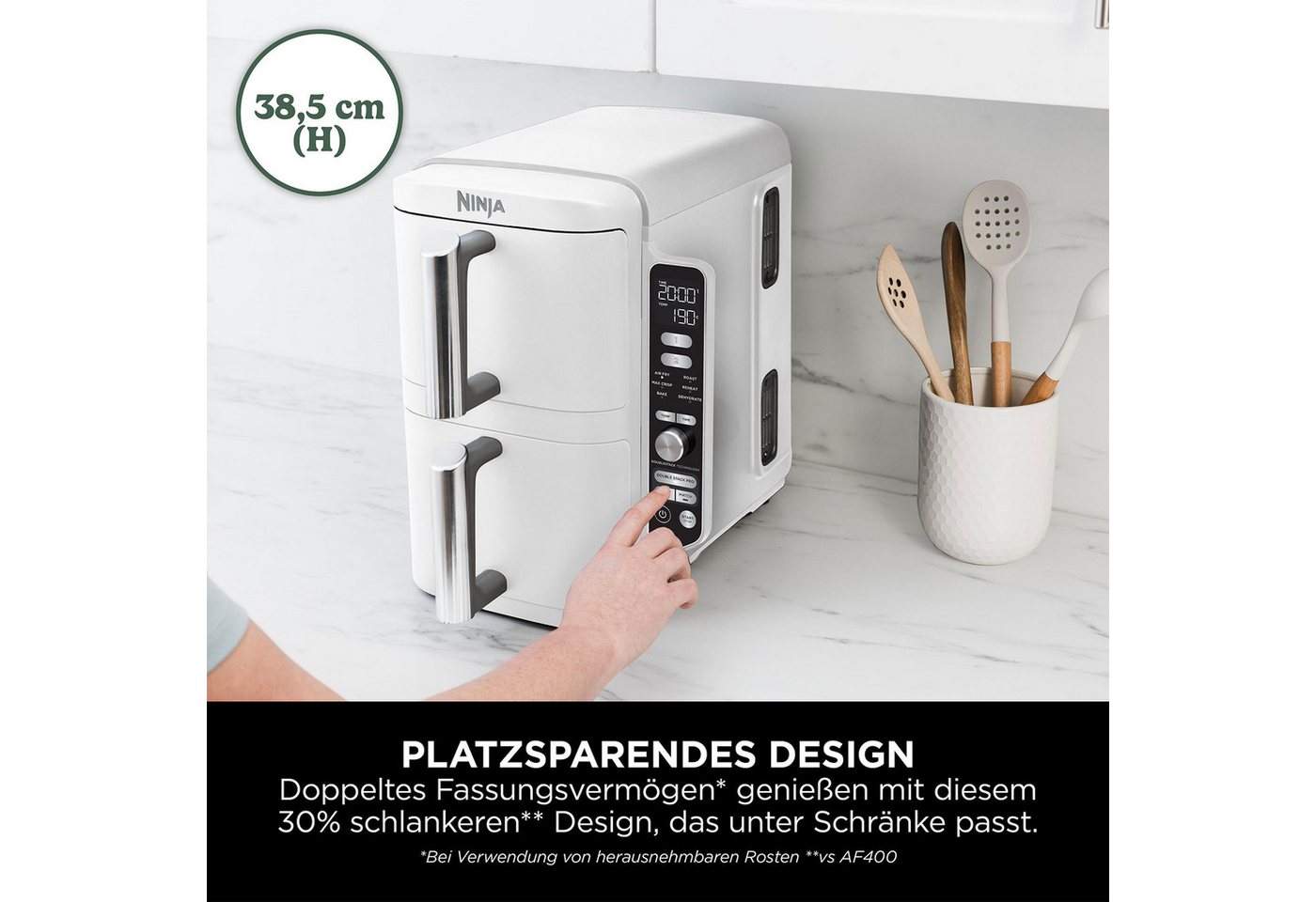 NINJA Fritteuse SL400EUWH, 9,5 l Fassungsvermögen, 6 Garfunktionen – Bild 5 von 5