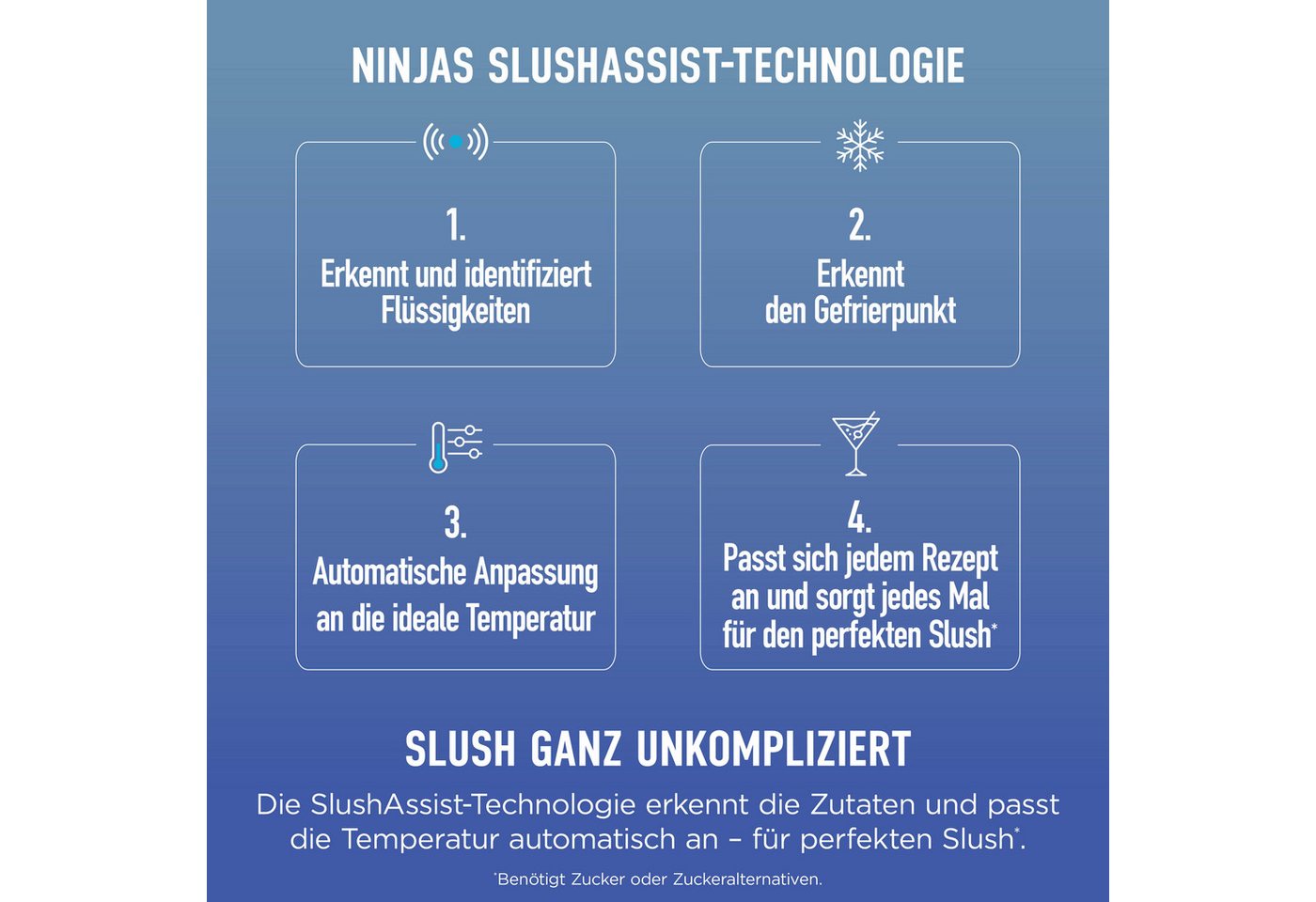 NINJA Slush-Eismaschine SLUSHi MAX – Cyberspace FS605EUBL, 3,31 l, 440 W, für gefrorene Getränke, SlushAssist-Technologie – Bild 5 von 5