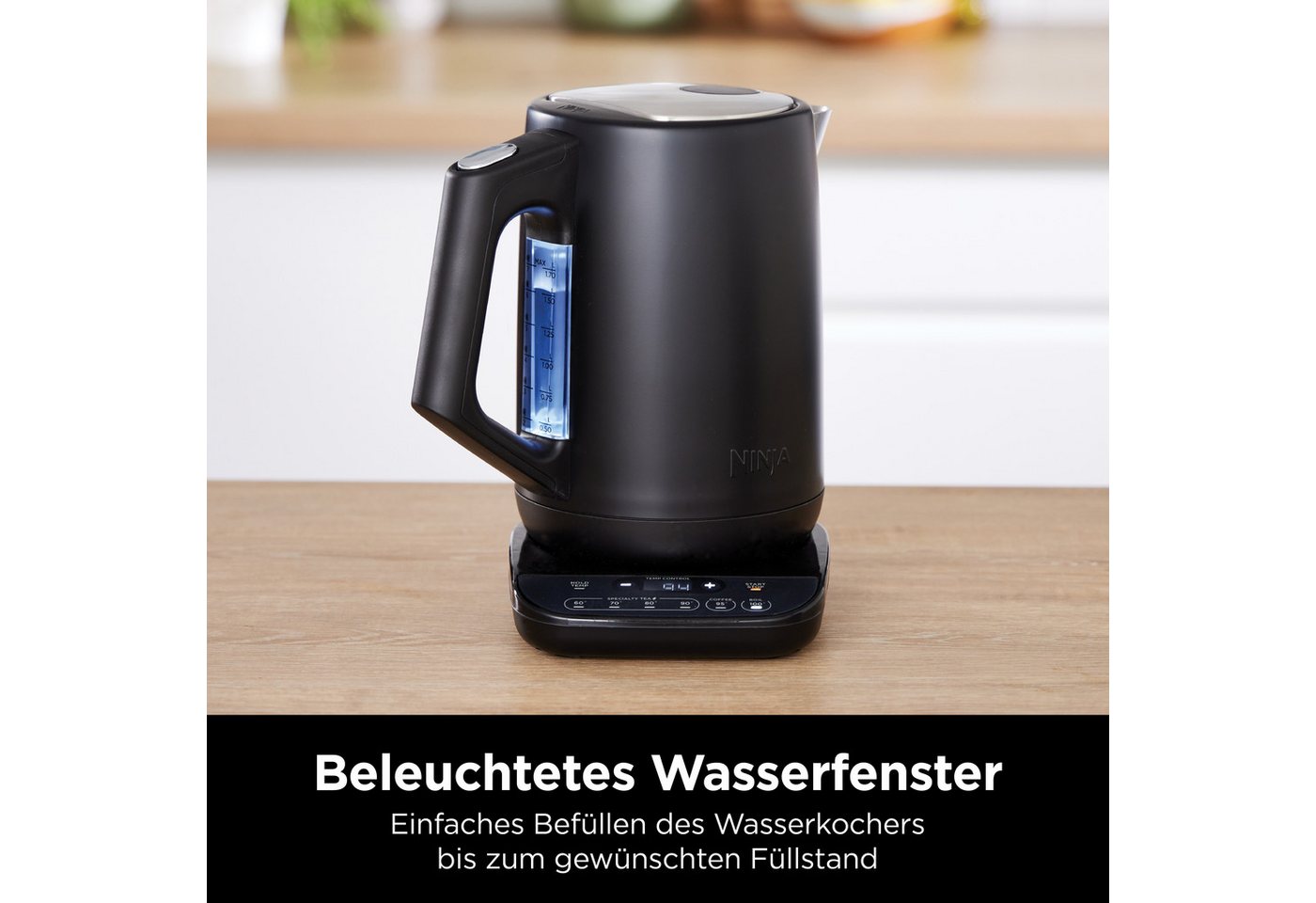 NINJA Wasserkocher KT200EU, 1,7 l, 3000 W, 40-100 °C, schwarz – Bild 2 von 5