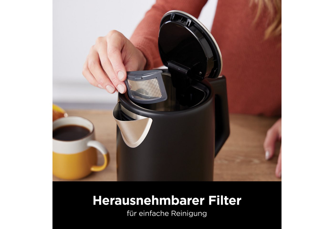 NINJA Wasserkocher KT200EU, 1,7 l, 3000 W, 40-100 °C, schwarz – Bild 5 von 5