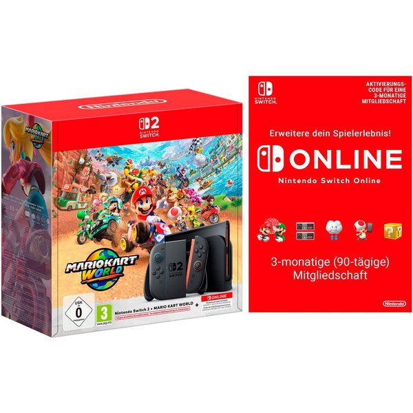 Nintendo Switch 2 Nintendo Switch 2 + Mario Kart World, + 3 monatige Nintendo Switch Online Mitgliedschaft