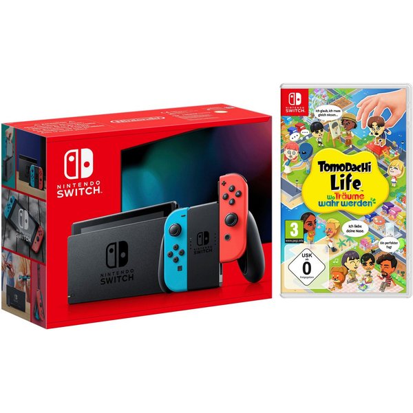 Nintendo Switch Switch Neon-Rot/Neon-Blau inkl. Tomodachi Life, Switch Neon-Rot/Neon-Blau inkl.Tomodachi Life: Wo Träume wahr werden