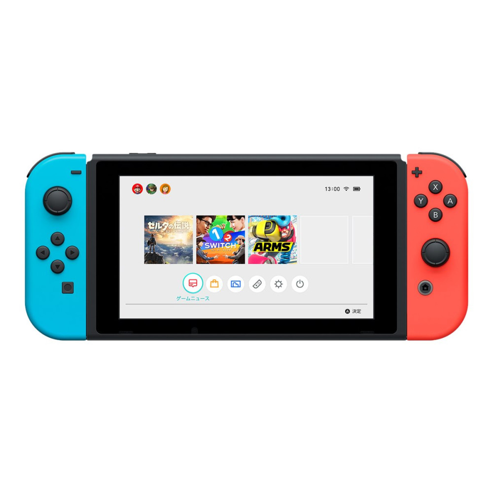 Nintendo Switch V2 (2022) neon-rot/neon-blau, inkl. 2 Controller,