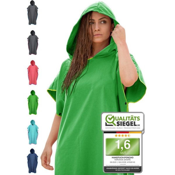NirvanaShape Handtücher Handtuch-Poncho, Umziehhilfe & Handtuch zugleich Surf-Poncho, Quick-dry Funktion, Ideal auf Reisen zum Surfen, Strand