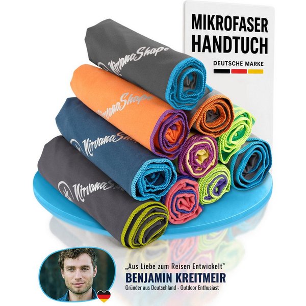 NirvanaShape Sporthandtuch Mikrofaser Handtuch, Badehandtuch, Reisehandtuch, Sporthandtuch, saugfähig, leicht, schnelltrocknend, für Reisen, Fitness, Yoga, Saun