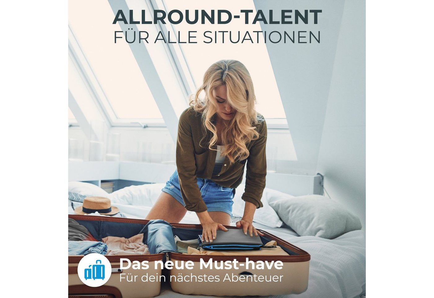 NirvanaShape Sporthandtuch Mikrofaser Handtuch, Badehandtuch, Reisehandtuch, Sporthandtuch, saugfähig, leicht, schnelltrocknend, für Reisen, Fitness, Yoga, Saun – Bild 5 von 5