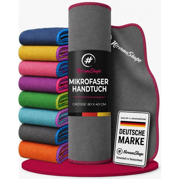 NirvanaShape Sporthandtuch Mikrofaser Handtuch, Microfaser Handtücher als Reisehandtuch, saugfähig, leicht, schnelltrocknend, für Reisen, Fitness, Yoga, Sauna