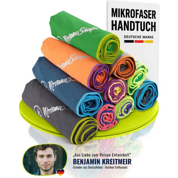 NirvanaShape Sporthandtuch Mikrofaser Handtuch, Badehandtuch, Reisehandtuch, Sporthandtuch, saugfähig, leicht, schnelltrocknend, für Reisen, Fitness, Yoga, Saun