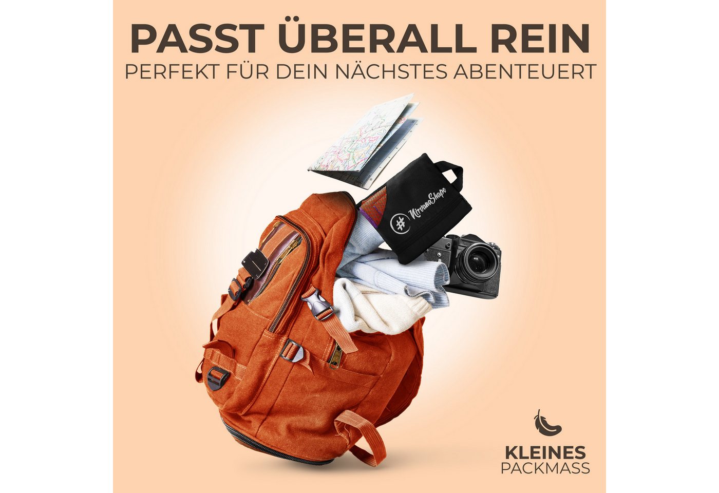 NirvanaShape Sporthandtuch Mikrofaser Handtuch, Microfaser Handtücher als Reisehandtuch, saugfähig, leicht, schnelltrocknend, für Reisen, Fitness, Yoga, Sauna – Bild 3 von 5