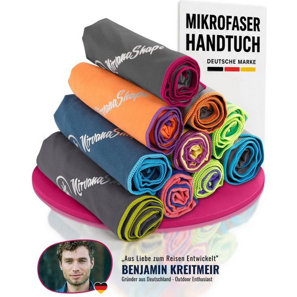 NirvanaShape Sporthandtuch Mikrofaser Handtuch, Badehandtuch, Reisehandtuch, Sporthandtuch, saugfähig, leicht, schnelltrocknend, für Reisen, Fitness, Yoga, Saun
