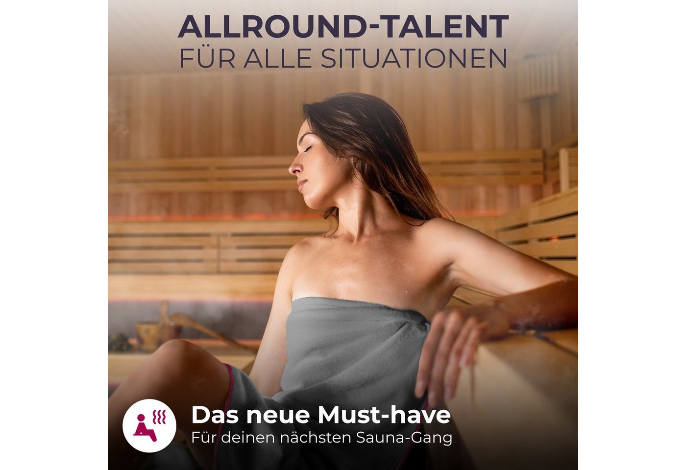 NirvanaShape Sporthandtuch Mikrofaser Handtuch, Badehandtuch, Reisehandtuch, Sporthandtuch, saugfähig, leicht, schnelltrocknend, für Reisen, Fitness, Yoga, Saun – Bild 5 von 5