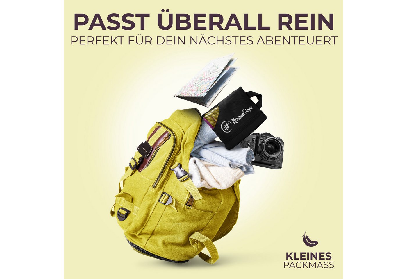 NirvanaShape Sporthandtuch Mikrofaser Handtuch, Microfaser Handtücher als Reisehandtuch, saugfähig, leicht, schnelltrocknend, für Reisen, Fitness, Yoga, Sauna – Bild 3 von 5