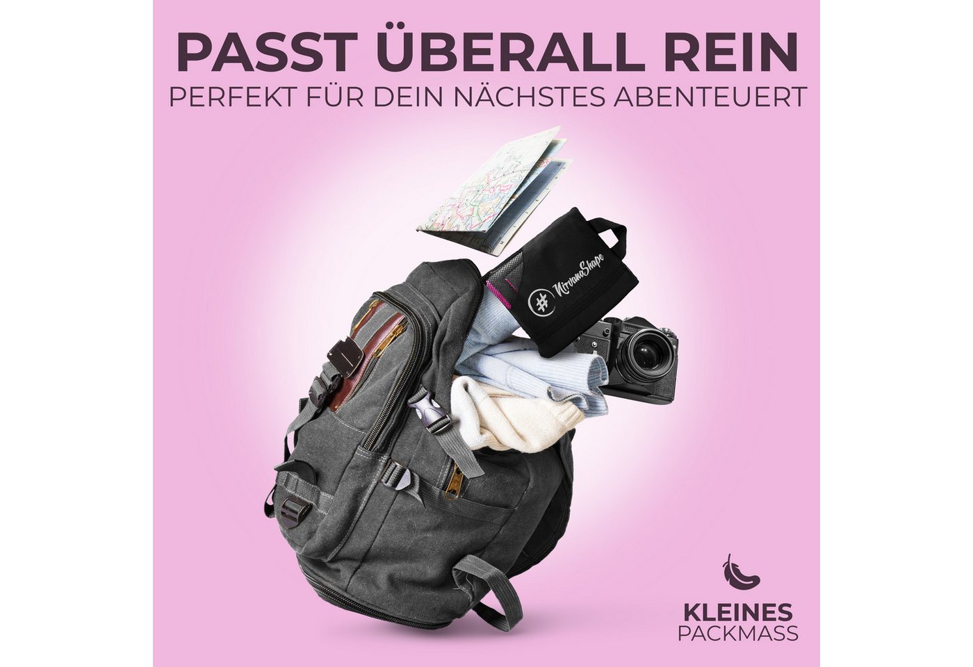 NirvanaShape Sporthandtuch Mikrofaser Handtuch, Microfaser Handtücher als Reisehandtuch, saugfähig, leicht, schnelltrocknend, für Reisen, Fitness, Yoga, Sauna – Bild 3 von 5