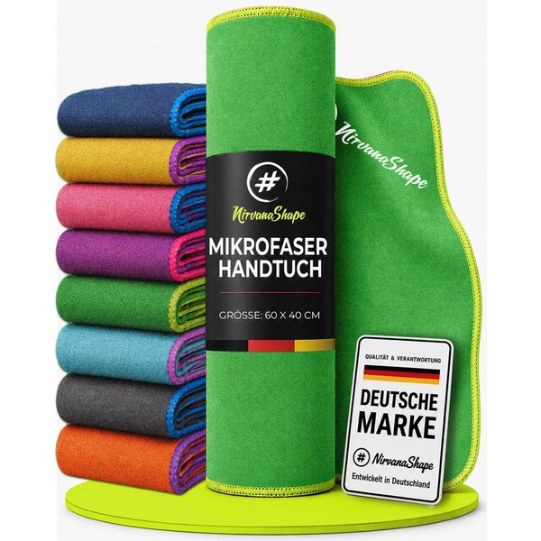 NirvanaShape Sporthandtuch Mikrofaser Handtuch, Microfaser Handtücher als Reisehandtuch, saugfähig, leicht, schnelltrocknend, für Reisen, Fitness, Yoga, Sauna
