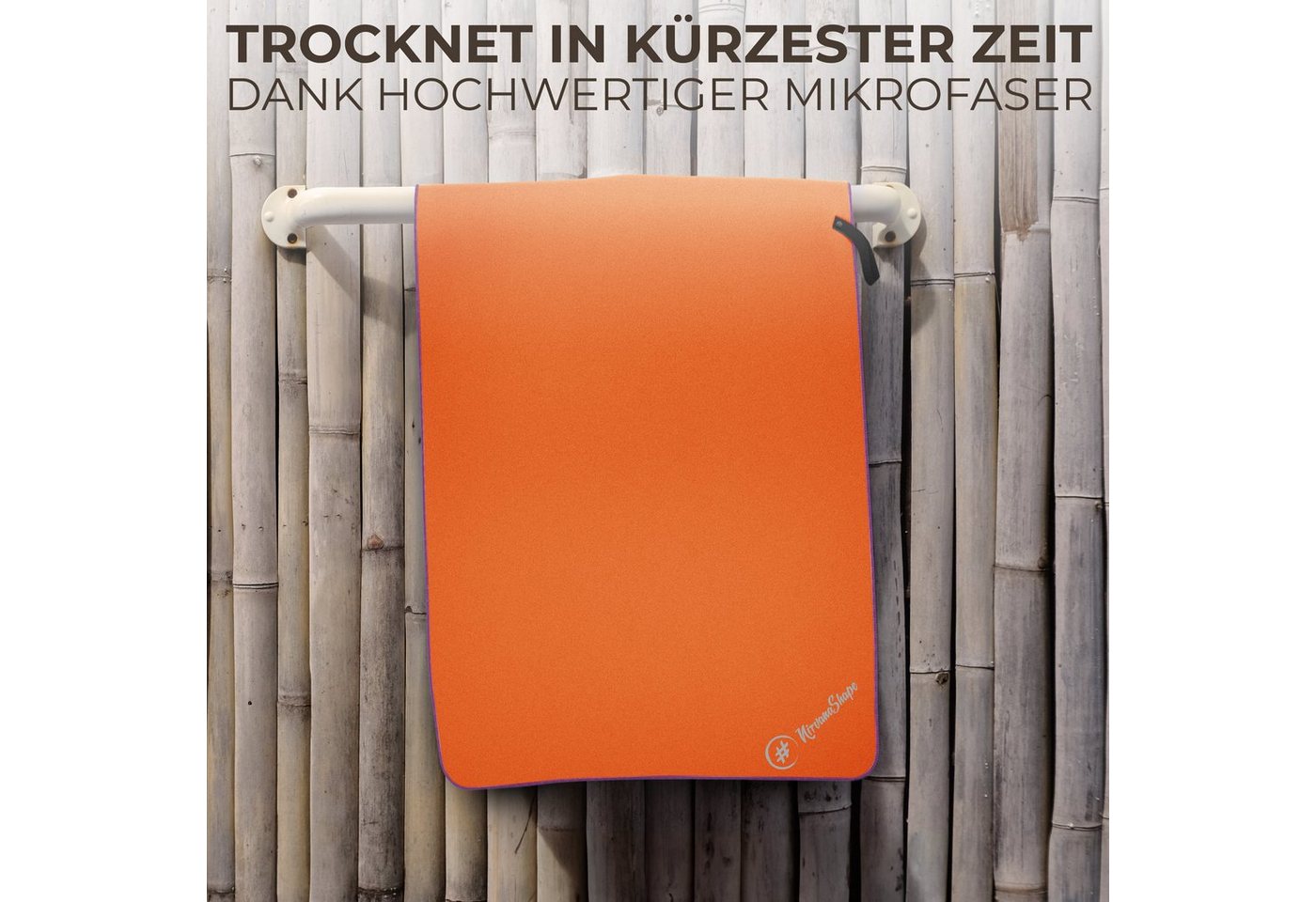 NirvanaShape Sporthandtuch Mikrofaser Handtuch, Badehandtuch, Reisehandtuch, Sporthandtuch, saugfähig, leicht, schnelltrocknend, für Reisen, Fitness, Yoga, Saun – Bild 3 von 5