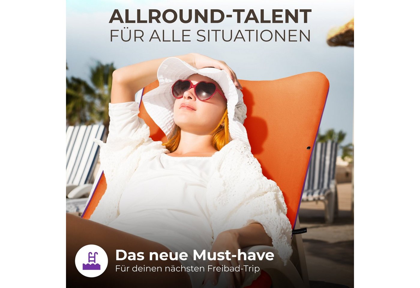 NirvanaShape Sporthandtuch Mikrofaser Handtuch, Badehandtuch, Reisehandtuch, Sporthandtuch, saugfähig, leicht, schnelltrocknend, für Reisen, Fitness, Yoga, Saun – Bild 5 von 5