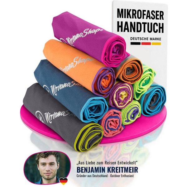 NirvanaShape Sporthandtuch Mikrofaser Handtuch, Badehandtuch, Reisehandtuch, Sporthandtuch, saugfähig, leicht, schnelltrocknend, für Reisen, Fitness, Yoga, Saun