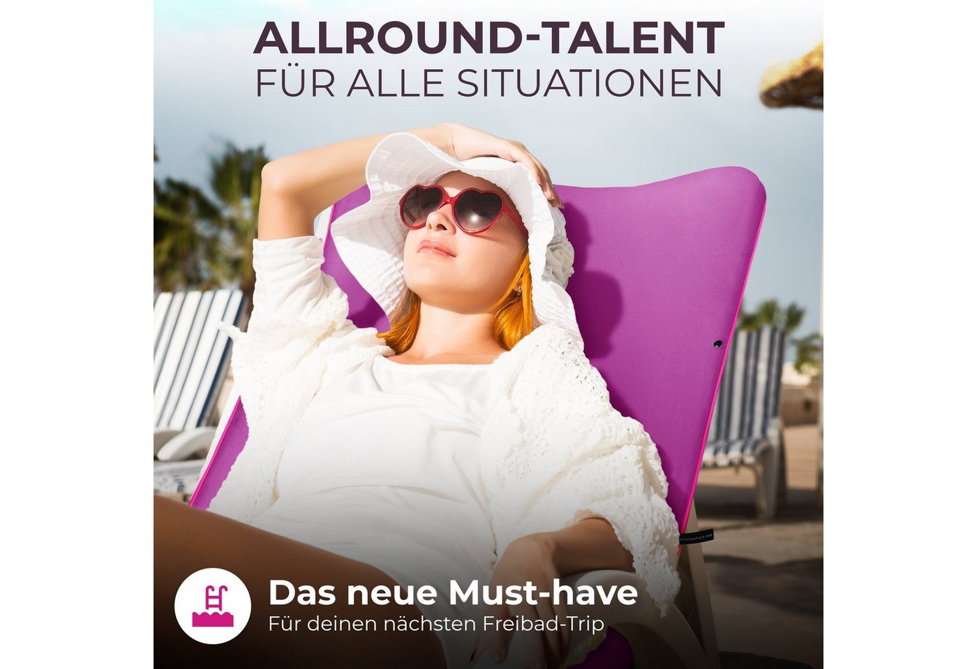 NirvanaShape Sporthandtuch Mikrofaser Handtuch, Badehandtuch, Reisehandtuch, Sporthandtuch, saugfähig, leicht, schnelltrocknend, für Reisen, Fitness, Yoga, Saun – Bild 5 von 5