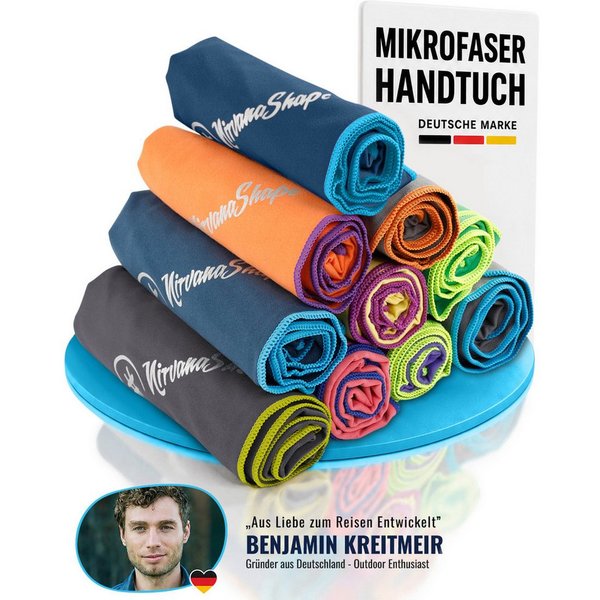 NirvanaShape Sporthandtuch Mikrofaser Handtuch, Badehandtuch, Reisehandtuch, Sporthandtuch, saugfähig, leicht, schnelltrocknend, für Reisen, Fitness, Yoga, Saun