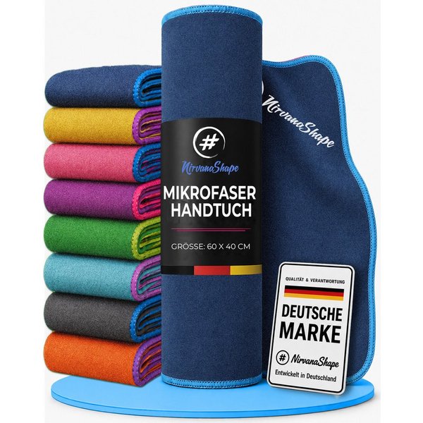 NirvanaShape Sporthandtuch Mikrofaser Handtuch, Microfaser Handtücher als Reisehandtuch, saugfähig, leicht, schnelltrocknend, für Reisen, Fitness, Yoga, Sauna