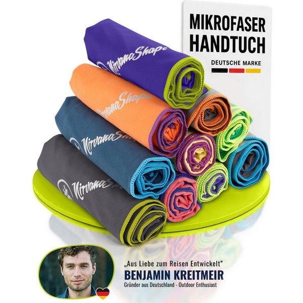 NirvanaShape Sporthandtuch Mikrofaser Handtuch, Badehandtuch, Reisehandtuch, Sporthandtuch, saugfähig, leicht, schnelltrocknend, für Reisen, Fitness, Yoga, Saun