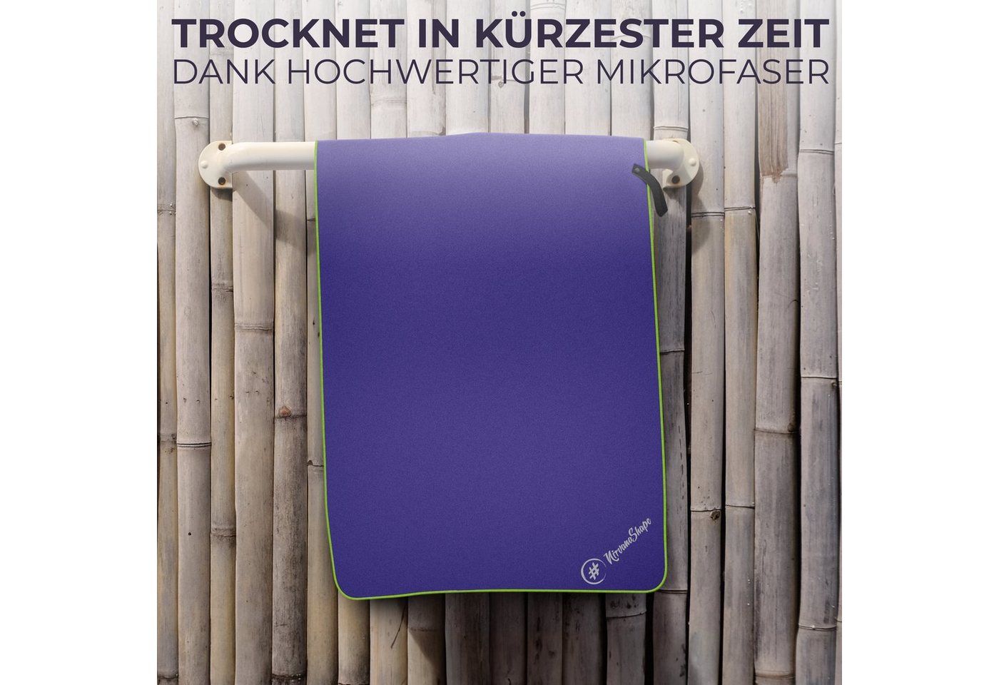 NirvanaShape Sporthandtuch Mikrofaser Handtuch, Badehandtuch, Reisehandtuch, Sporthandtuch, saugfähig, leicht, schnelltrocknend, für Reisen, Fitness, Yoga, Saun – Bild 3 von 5