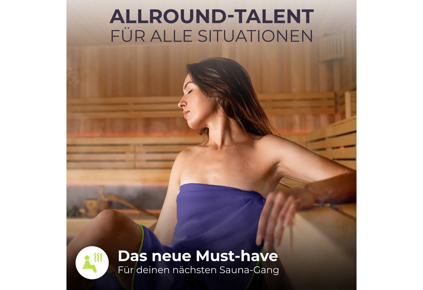 NirvanaShape Sporthandtuch Mikrofaser Handtuch, Badehandtuch, Reisehandtuch, Sporthandtuch, saugfähig, leicht, schnelltrocknend, für Reisen, Fitness, Yoga, Saun – Bild 5 von 5