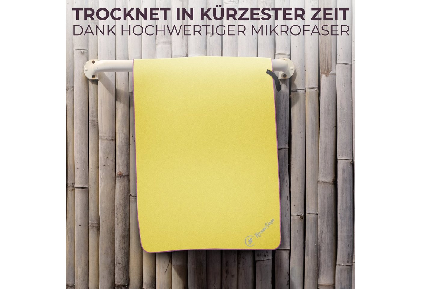 NirvanaShape Sporthandtuch Mikrofaser Handtuch, Badehandtuch, Reisehandtuch, Sporthandtuch, saugfähig, leicht, schnelltrocknend, für Reisen, Fitness, Yoga, Saun – Bild 3 von 5