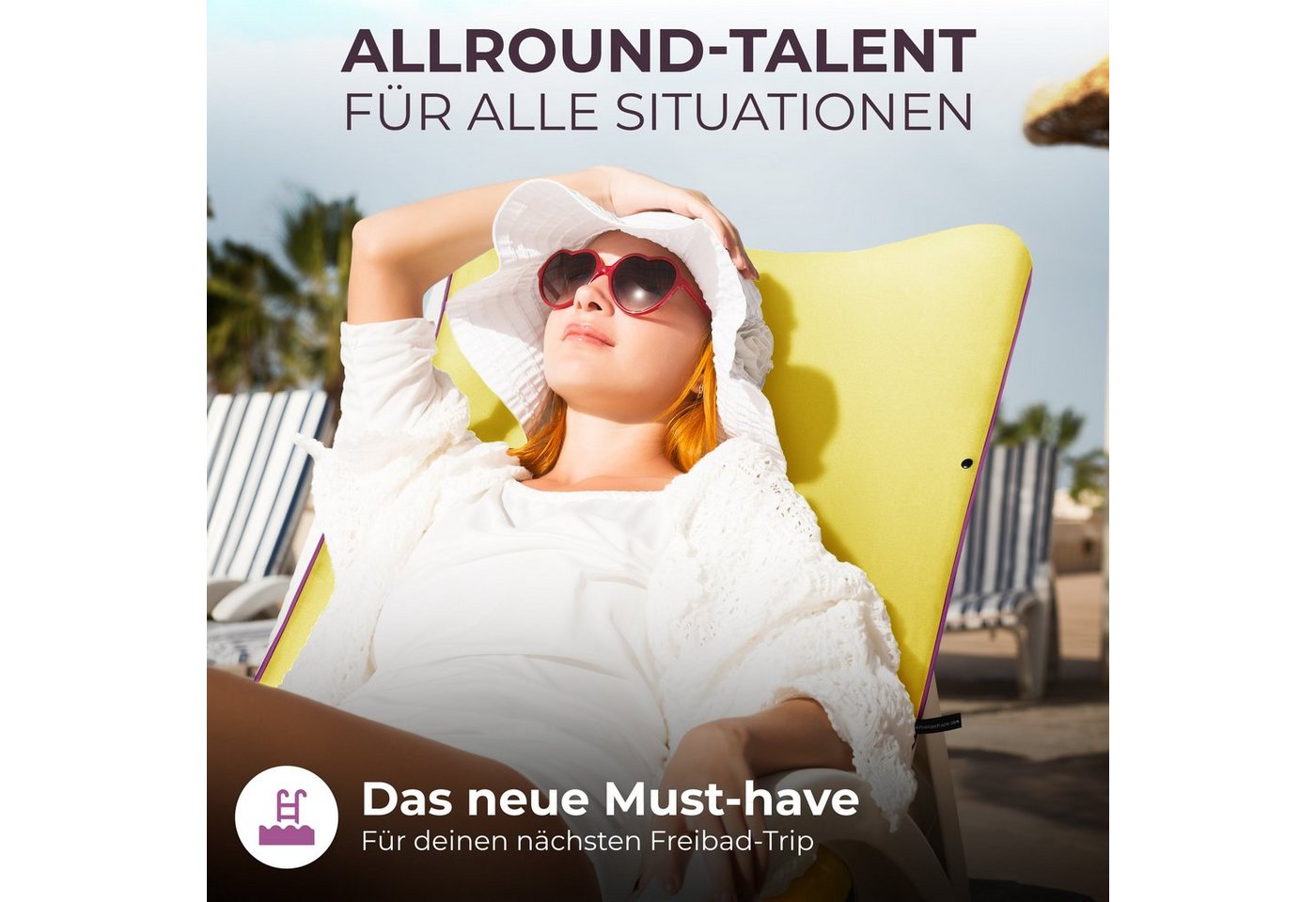 NirvanaShape Sporthandtuch Mikrofaser Handtuch, Badehandtuch, Reisehandtuch, Sporthandtuch, saugfähig, leicht, schnelltrocknend, für Reisen, Fitness, Yoga, Saun – Bild 5 von 5