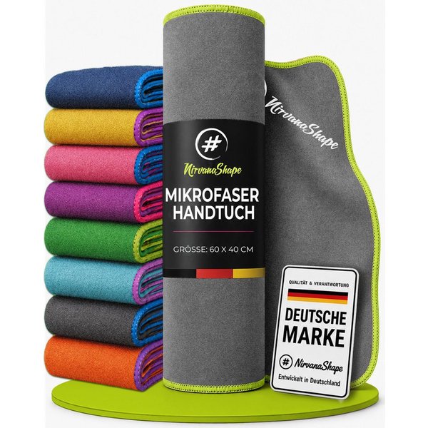 NirvanaShape Sporthandtuch Mikrofaser Handtuch, Microfaser Handtücher als Reisehandtuch, saugfähig, leicht, schnelltrocknend, für Reisen, Fitness, Yoga, Sauna