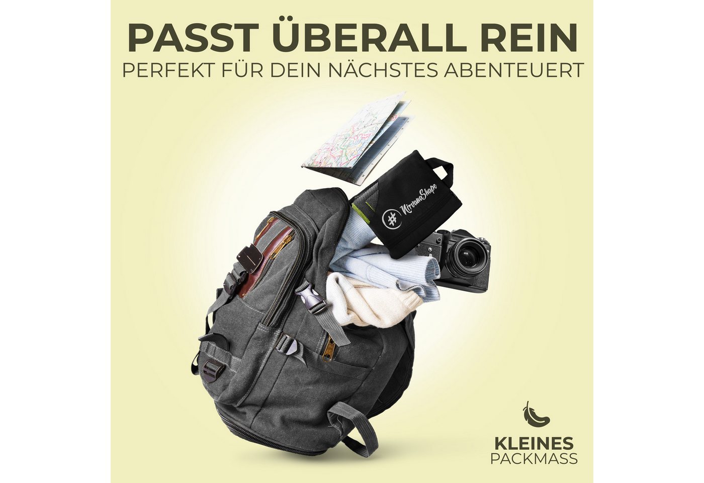 NirvanaShape Sporthandtuch Mikrofaser Handtuch, Microfaser Handtücher als Reisehandtuch, saugfähig, leicht, schnelltrocknend, für Reisen, Fitness, Yoga, Sauna – Bild 3 von 5