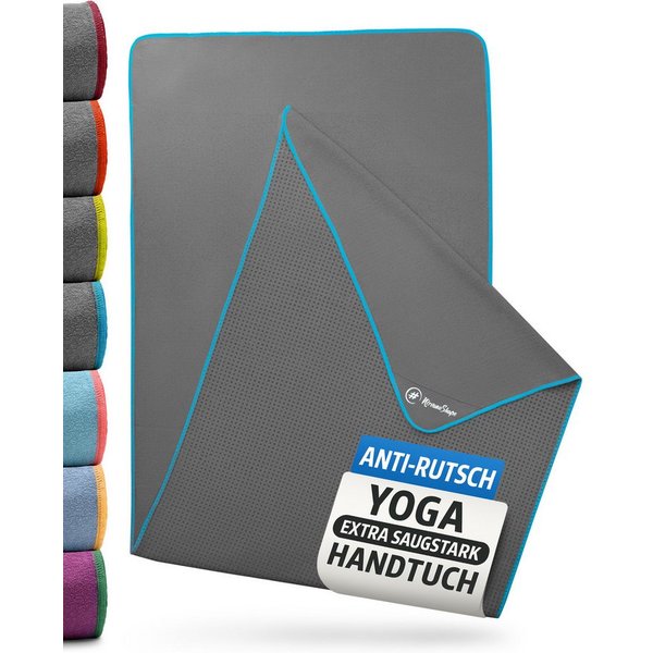 NirvanaShape Sporthandtuch Yoga Handtuch mit Antirutsch-Noppen, Yogatuch-Auflage für Yogamatte, Microfaser, +Yoga Einführungs eBook, Yogatuch-Auflage Saugstark,