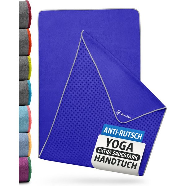 NirvanaShape Sporthandtuch Yoga Handtuch mit Antirutsch-Noppen, Yogatuch-Auflage für Yogamatte, Microfaser, +Yoga Einführungs eBook, Yogatuch-Auflage Saugstark,