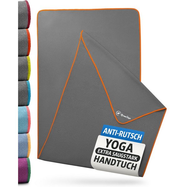 NirvanaShape Sporthandtuch Yoga Handtuch mit Antirutsch-Noppen, Yogatuch-Auflage für Yogamatte, Microfaser, +Yoga Einführungs eBook, Yogatuch-Auflage Saugstark,