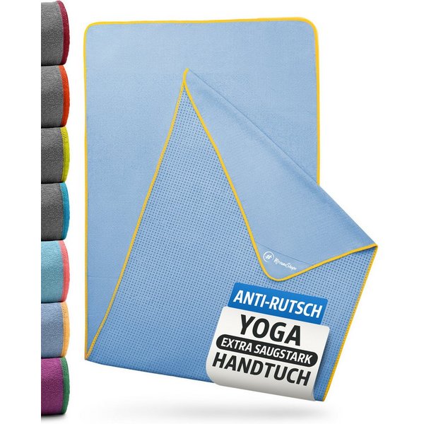 NirvanaShape Sporthandtuch Yoga Handtuch mit Antirutsch-Noppen, Yogatuch-Auflage für Yogamatte, Microfaser, +Yoga Einführungs eBook, Yogatuch-Auflage Saugstark,