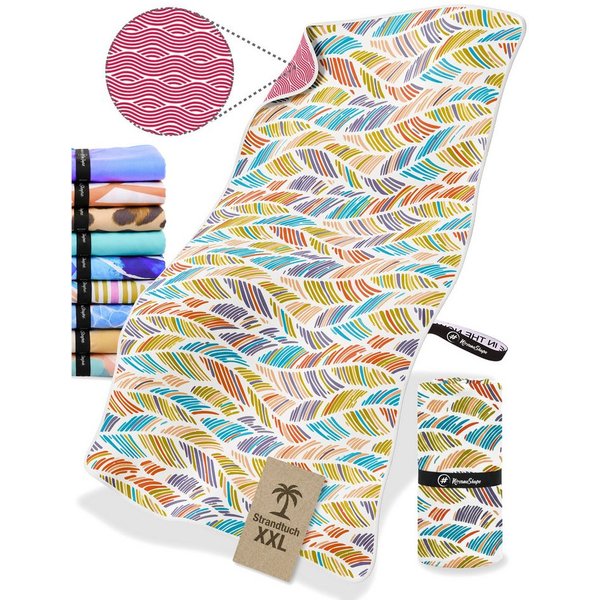NirvanaShape Strandtuch Reise Handtuch Strandtuch XXL - Strandhandtuch, Mikrofaser Badetuch