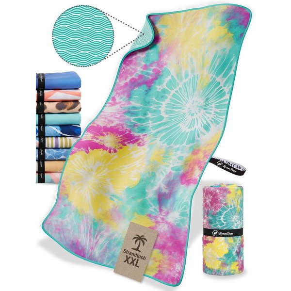 NirvanaShape Strandtuch Reise Handtuch Strandtuch XXL - Strandhandtuch, Mikrofaser Badetuch