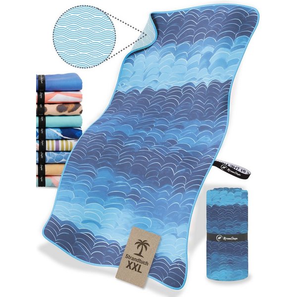 NirvanaShape Strandtuch Reise Handtuch Strandtuch XXL - Strandhandtuch, Mikrofaser Badetuch